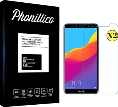 Immagine prodotto di Vetro temperato per Honor 7A [2 pezzi] Pellicola protettiva antigraffio resistente Phonillico®