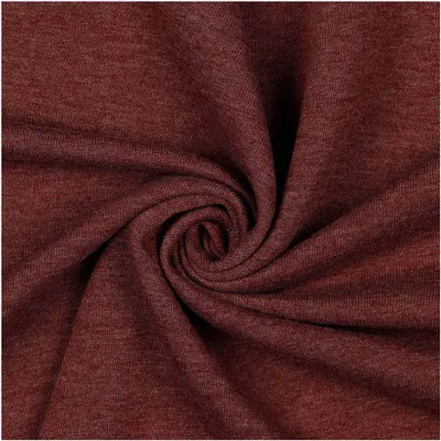 0,5m melierter Sweat-Stoff Meterware Oeko-Tex Sweatstoff Sweat weinrot
