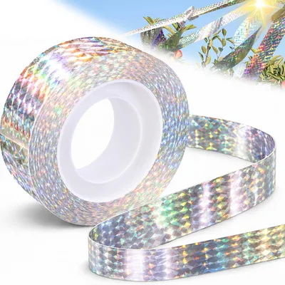 Produktbild von Reflektierendes Band zur Vogelabwehr – 100 m x 2,4 cm, zum Schutz von Pflanzen und Bäumen