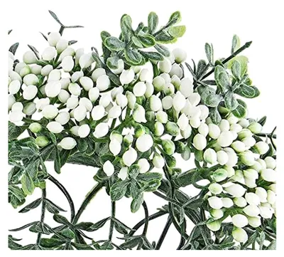 Produktbild von Deko-Kranz mit weißen Knospen, innen: Ø 11cm, außen: Ø 25cm