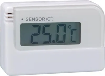 Produktbild von Perel Mini-Thermometer, digital, LCD-Anzeige, Messbereich -30 bis +50 °C, Weiß