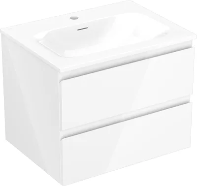 Obrázek produktu pro Mexen Orio koupelnová skříňka 60 cm s umyvadlem Vela, 2 zásuvky, bílý lesk - 91A10-06047-2-BFF00-W23M00