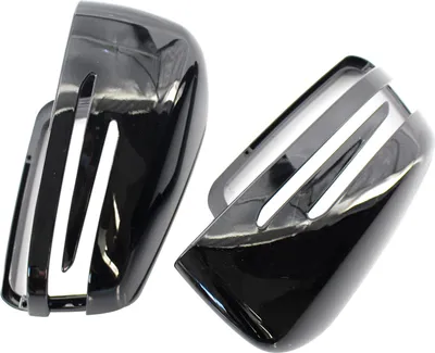 Image de 1 paire de couvercles de rétroviseurs, noir, remplacement pour Benz E Classe C W212 W204 W221 2009-2013