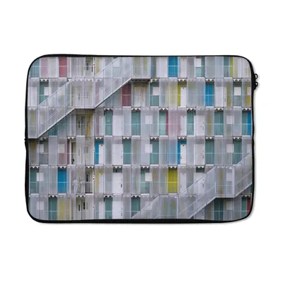 Produktbild von MuchoWow® Laptop Hülle 14 ZollWohnungen - Türen - Architektur - Treppe Laptoptasche - Laptoptasche - Stoßsicher - Schutzhaube