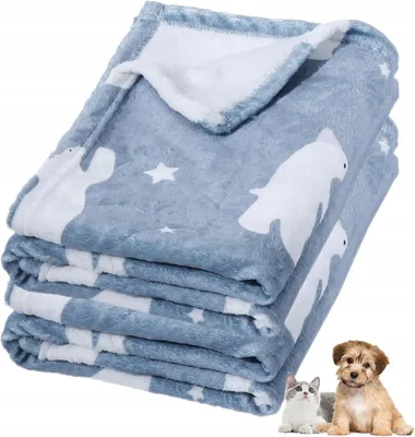 Zdjęcie produktu dla Koc dla Psa Kota Polarowy Miękki Puszysty 110x80 cm 2 szt