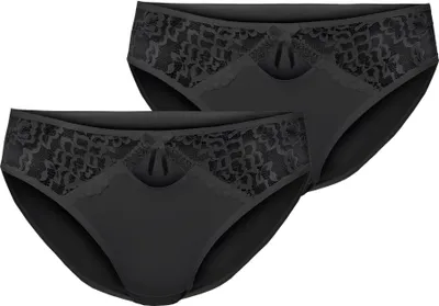 Produktbild von Merry Style Damen Hüftslip MSGAB17 (Schwarz (2Pack), 40 (Herstellergröße: L))