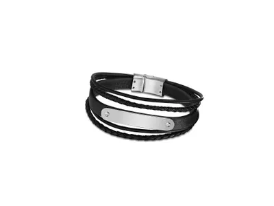 Produktbild von LOTUS LS2046-2-3 Herren Armband Edelstahl Silber Schwarz 21,5 cm