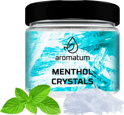 Produktbild von Sauna Zubehör Mentholkristalle 100g, Mentholkristalle für die Sauna zum Inhalieren | Saunaaufgüss Natürliche Menthol Kristalle | Ideal als Sauna Gesch