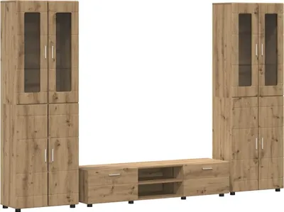 Produktbild von TV-Schrankset mit Tür FLORIN 3 pcs Artisan-Eiche Holzwerkstoff