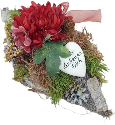 Produktbild von Grabschmuck REBENRAUTE mit Chrysantheme, wetterfest CreaFlor Home