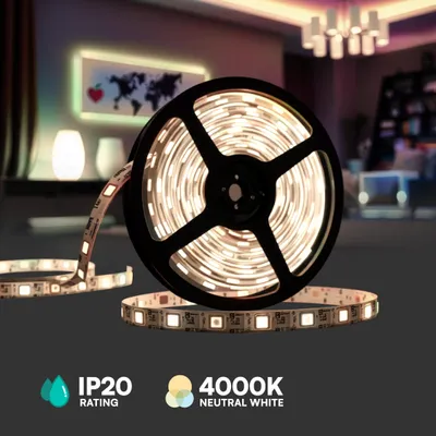 Produktbild von LED-Leuchtstreifen - 2835 - 240 - IP20 - 4000K - 5m Rolle