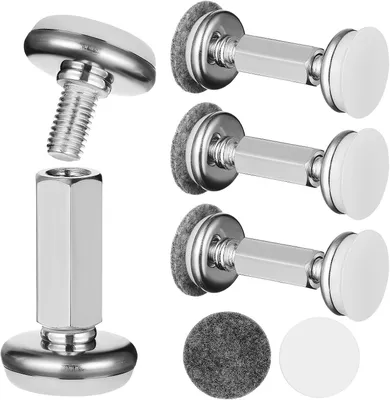 Produktbild von Bettzubehör: 4 verstellbare Bettstopper aus Edelstahl für Kopfteilstabilisierung