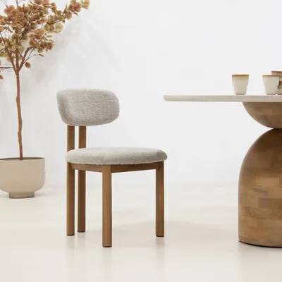 Produktbild von Giga Meubel Esszimmerstuhl Noor Natur/Beige - Sitzhöhe 49cm
