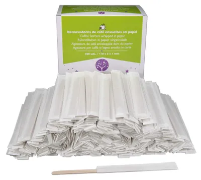 500 Holz-Rührstäbchen 11 cm, einzeln verpackt