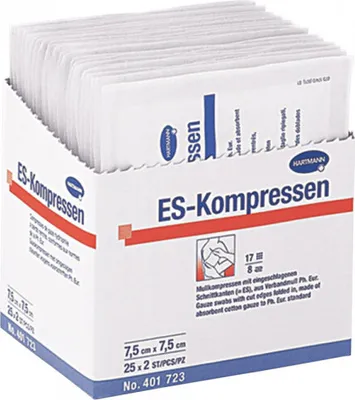 Produktbild von ES-Kompresse 5x5 ster. 17fd 12f 100St