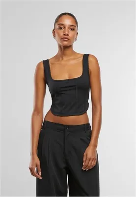 Obrázok produktu pre Dámske tielko Urban Classics Ladies Jersey Corsage Top, čierne – S