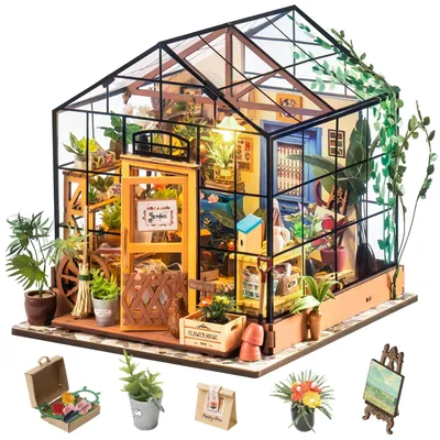 Produktbild von DIY Miniaturhaus für Erwachsene, Blumenhaus von Cathy, Bausätze für Puppenhäuser, Geburtstagsgeschenke für Frauen