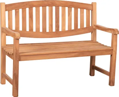 Produktbild von Gartenbank Bradford Teak 120 cm Massivholz natur wetterfest 2-Sitzer