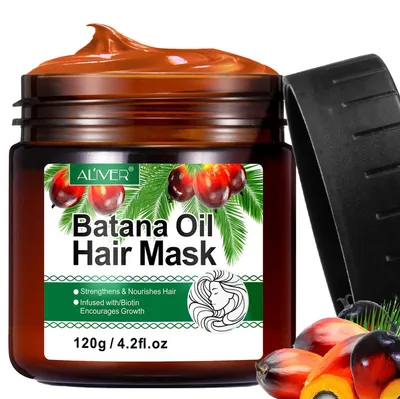 Obrázek produktu pro Maska na podporu růstu vlasů - s olejem batana - zabraňuje vypadávání vlasů, posiluje a vyživuje, regeneruje poškozené vlasy - 120g - maska na růst vlasů
