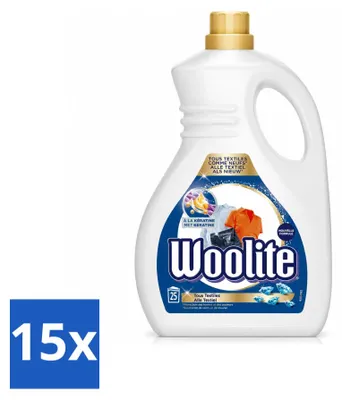 Produktbild von 15 x Woolite Flüssigwaschmittel Alle Textilien mit Keratin – 1,5 l - Vorteilspackung - 15 Stücke
