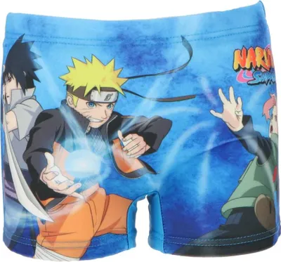 Produktbild von Anime Naruto Shippuden Kinder Badehose Badeshorts – Hellblau / 116