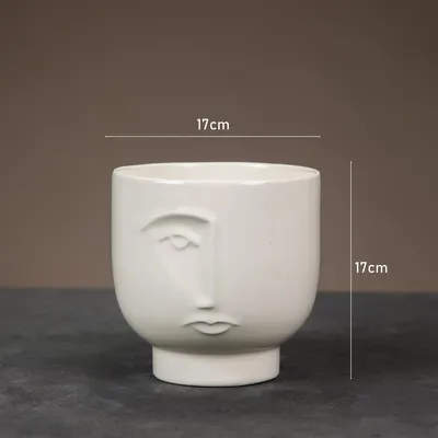 Produktbild von Blumenvase, 17x17 cm, weiß
