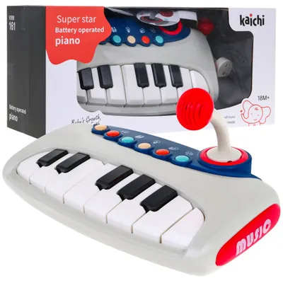 Produktbild von Interaktives Keyboard Mit Mikrofon Für Kinder Ab 18 Jahren. Musikspielzeug Klavier + Spielen Lernen