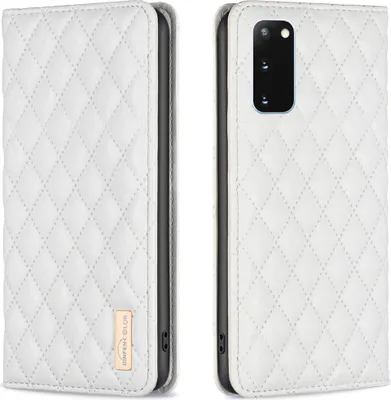 Image de Galaxy S20 Case, Elegant Flip Leather Case with Card Slots and Stand for Samsung Galaxy S20 White