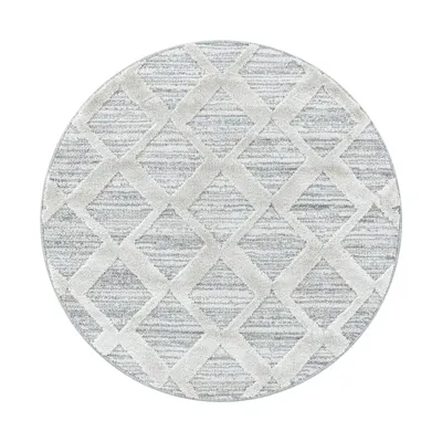 Produktbild von Hochflor Teppich PISA Grau 160 cm Rund