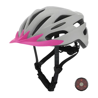 Obrázek produktu pro Cyklistická helma MTB helma horské kolo muži / ženy ochranná helma cyklistická helma MTB BMX ochranná helma silniční cyklistická helma ochranná helma L(58-62CM) šedo-růžová