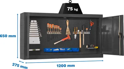 Produktbild von Werkzeugschrank aus Metall CABINET TOOLS DISM. 650x1200mm ANTHRAZIT
