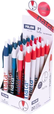 Zdjęcie produktu dla Długopis niebieski Nata 624 1 mm 20 sztuk Milan