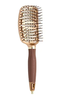 Produktbild von Olivia Garden NanoThermic Flex Ceramic + Ion, Erwachsener, Paddelhaarbürste, Bronze, Braun, Einfarbig, Mädchen, 1 Stück(e)