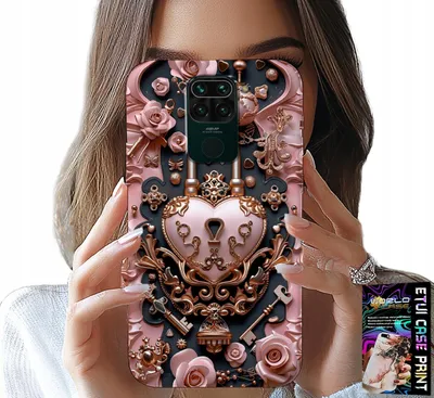 Produktbild von Hülle Für Xiaomi Note 9 - Feminine, Trendige Designs, Vorhängeschloss Herz Rose