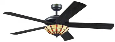 Immagine prodotto di Ventilatore da soffitto Comet Tiffany 132 cm con luce e catenelle