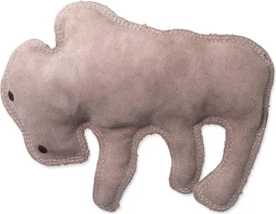 Produktbild von Hundespielzeug Fantasy Dura-fused Bison quietschend, Leder und Jute 28cm