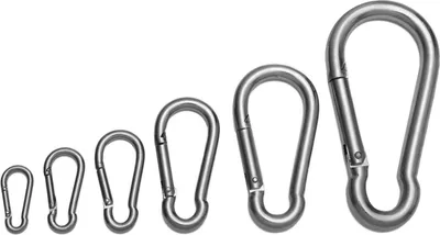 Produktbild von V4A Edelstahl Karabinerhaken Karabiner Rostfrei Tauchsport Drahtseil 4A 2A V2A 40x4mm