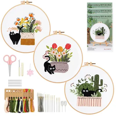 Stickset für Anfänger, 3-teilig, DIY-Stick-Kunstset