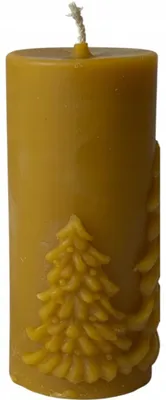 Produktbild von Apimel Bienenwachs Kerze Tannenbaum 25h Duft