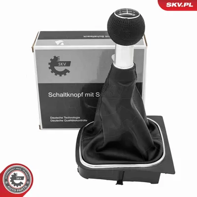 Obrázok produktu pre ESEN SKV hlavica radiacej páky 6-stupňová, čierna, z plastu a syntetickej kože, pre VW GOLF VI (5K1), Golf V hatchback (1K1), Caddy III kombi, TOURAN