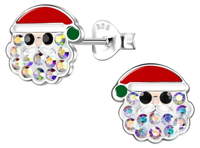 Produktbild von Ohrringe Kinder Silber 925: Ohrstecker Weihnachtsmann