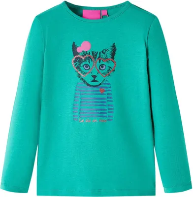 Produktbild von Kinder-Langarmshirt Hellgrün 128