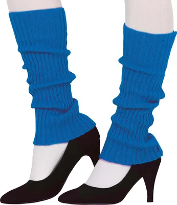 Image de jambières rétro 80's Aqua Bleu Carnaval Accessoire Réchauffeur, Couleur : Bleu