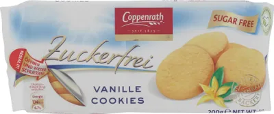 Produktbild von Coppenrath Zuckerfrei Vanille Cookies 200g