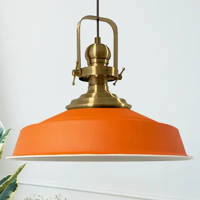 Produktbild von Asletl Hängelampe Industrial Metall Ø40cm, Küchenlampe Hängend Vintage, Hängelampe Esstisch E27, Pendelleuchte Esstich Lampe Modern Lampenschirm