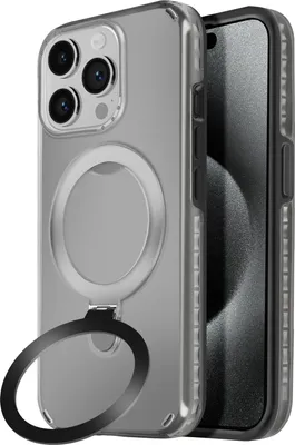 Immagine prodotto di Avizar, Custodia MagSafe per Apple iPhone 15 Pro antiurto con supporto pieghevole, nero