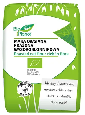 MĄKA OWSIANA PRAŻONA WYSOKOBŁONNIKOWA BIO 300 g - BIO PLANET