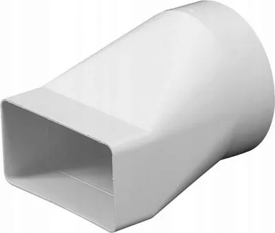 Zdjęcie produktu dla Adapter rury z kanału płaskiego na okrągły Płaski PVC 60-120