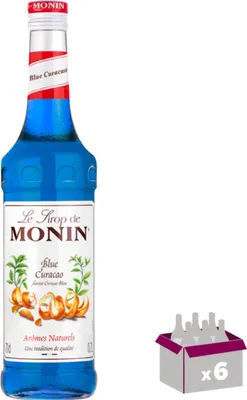Produktbild von Lot de 6 Sirop Monin - Curaçao bleu - 70cL