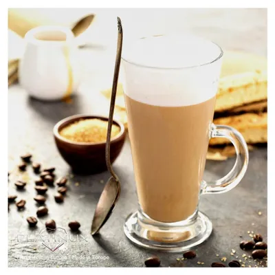 Produktbild von Kaffeegläser mit Henkel 270ml Set 6-teilig aus Glas für Tee, Eiskaffee und Latte Macchiato